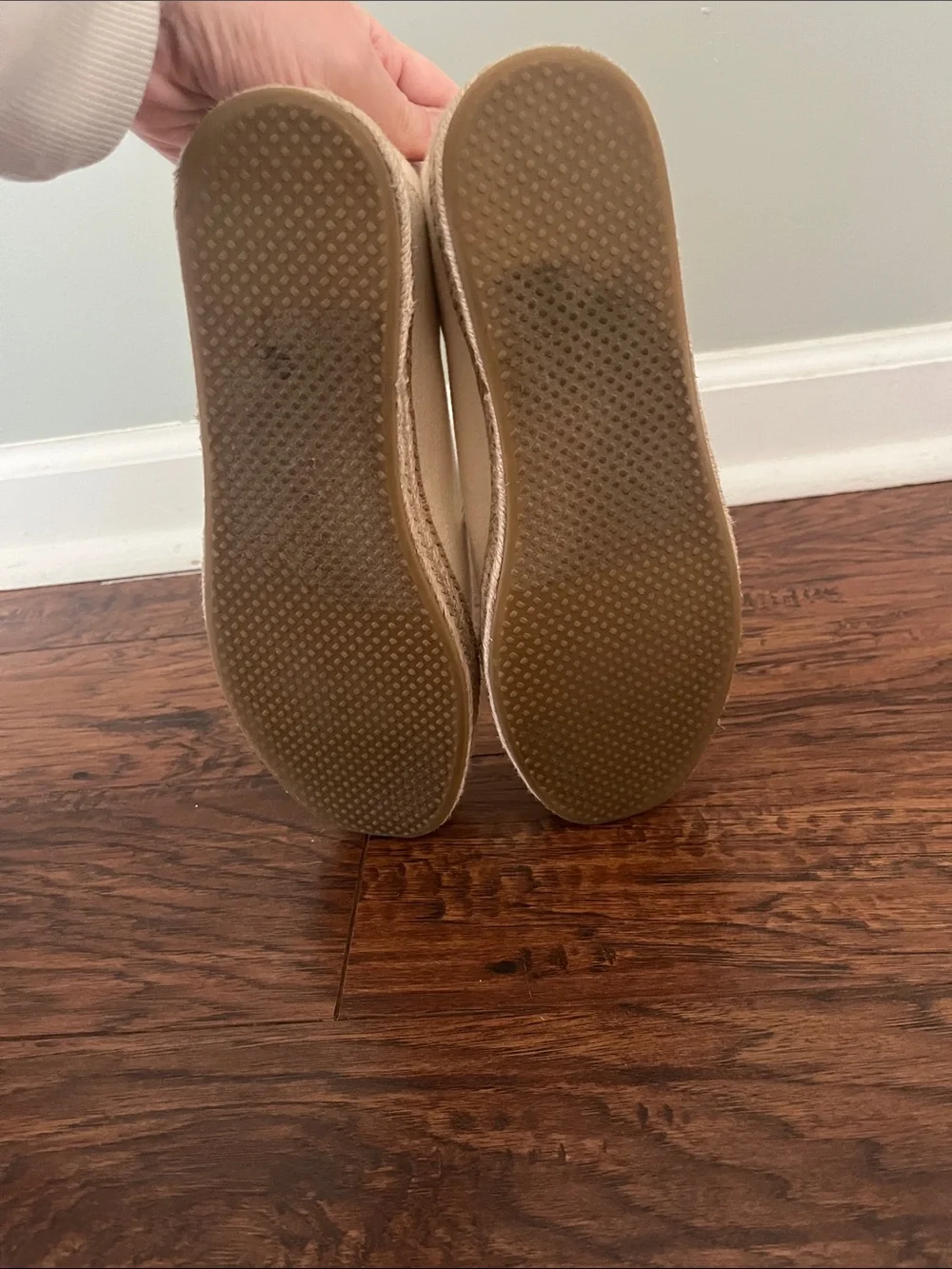 TOMS Cream Canvas Espadrille Slip-Ons